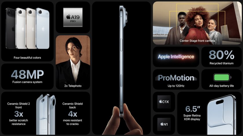 Apple представила ряд новинок: iPhone 17 и Air, AirPods Pro 3 и Watch Series 11