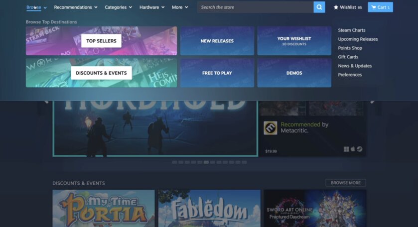 Steam обновил интерфейс для упрощения поиска игр