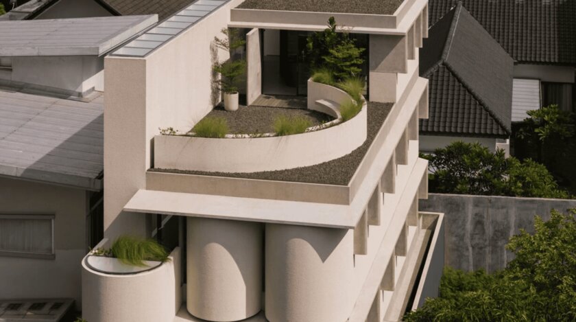 Цилиндрический дом появился в Джакарте