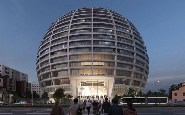 Новый спортивный дворец построят в виде мяча