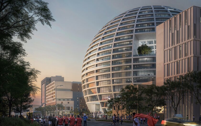 Новый спортивный дворец построят в виде мяча