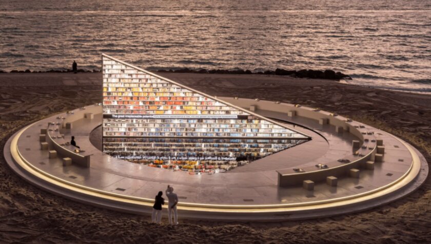 Появилась первая библиотека на пляже