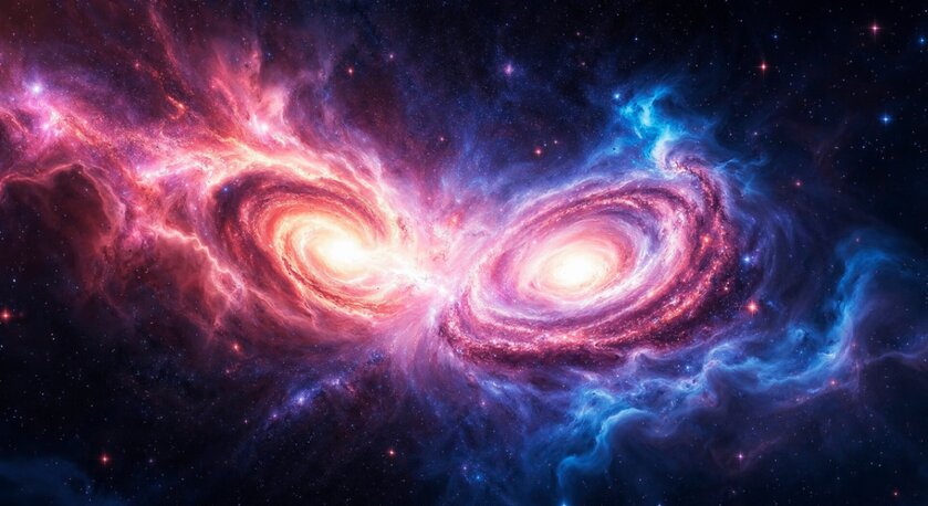 Впервые зафиксировано слияние трёх активных ядер галактик