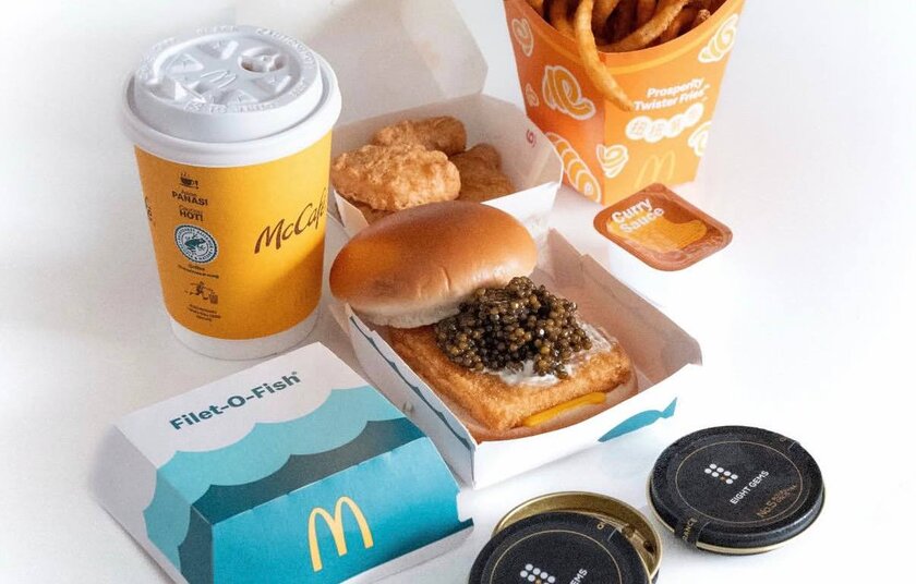 McDonald’s подарит чёрную икру к заказу ко Дню Влюблённых