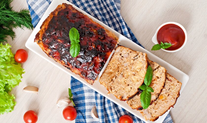 Рецепт простого мясного хлеба из куриного фарша