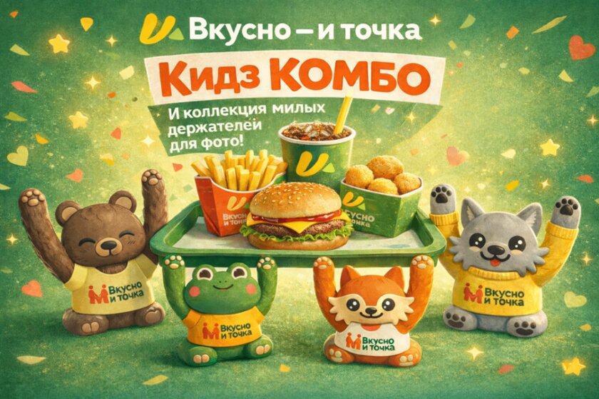 Во «Вкусно — и точка» появятся держатели-зверюшки
