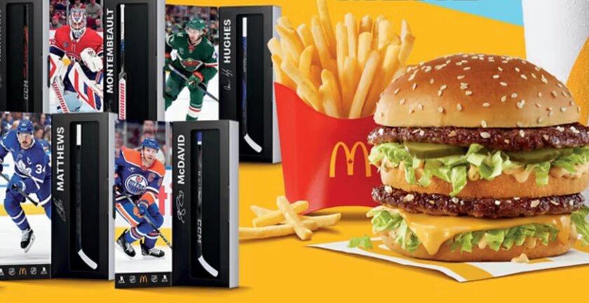 McDonald's выпустил комбо с мини-клюшками от игроков НХЛ