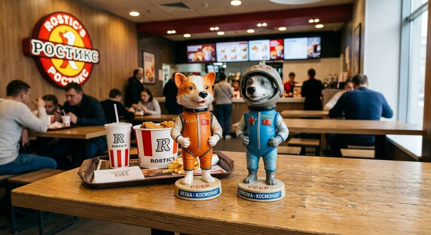 В Rostic's появились большие фигурки Белки и Стрелки