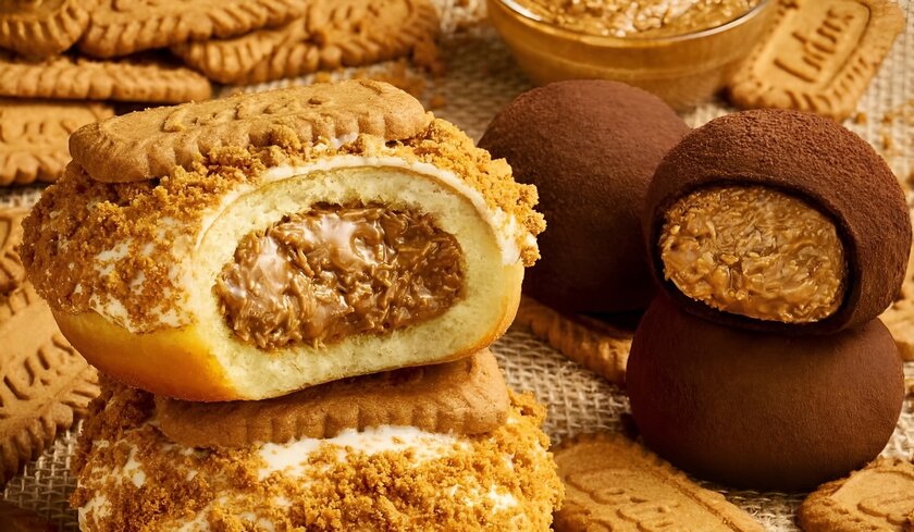 Dunkin выпустил пончик и манчкин с печеньем Biscoff