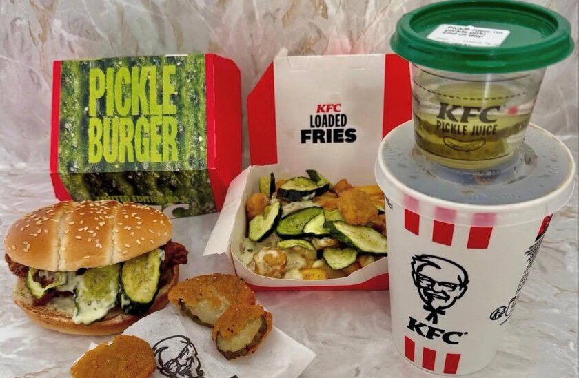 KFC выпустила меню с маринованными огурцами