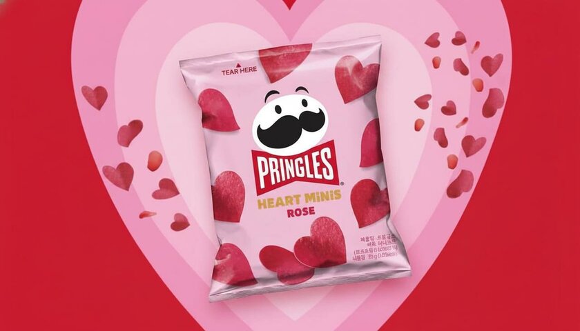 Pringles выпустил розовые чипсы в форме сердечек