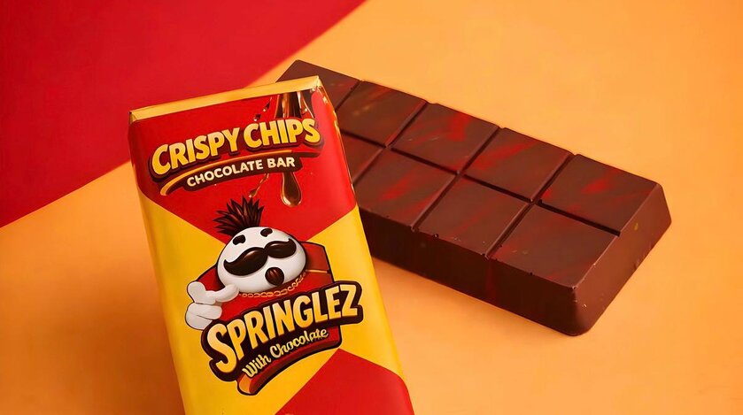 Появился шоколад с чипсами Pringles