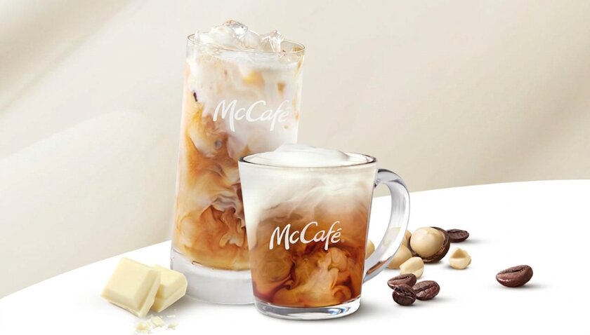 McDonald’s выпустил латте с макадамией и белым шоколадом