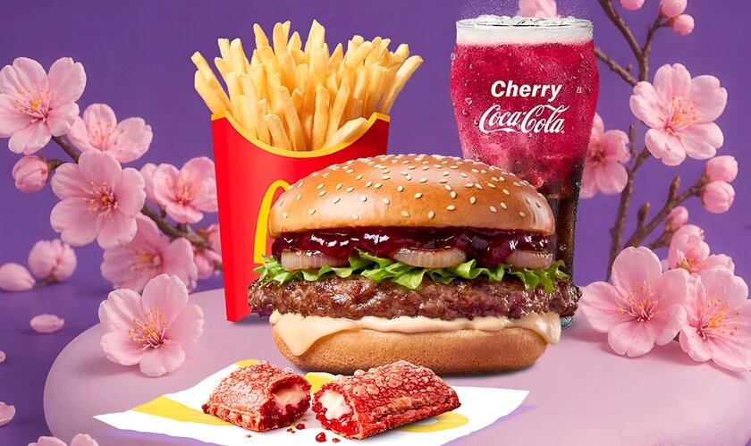 McDonald's выпустил весеннее комбо с вишней и малиной
