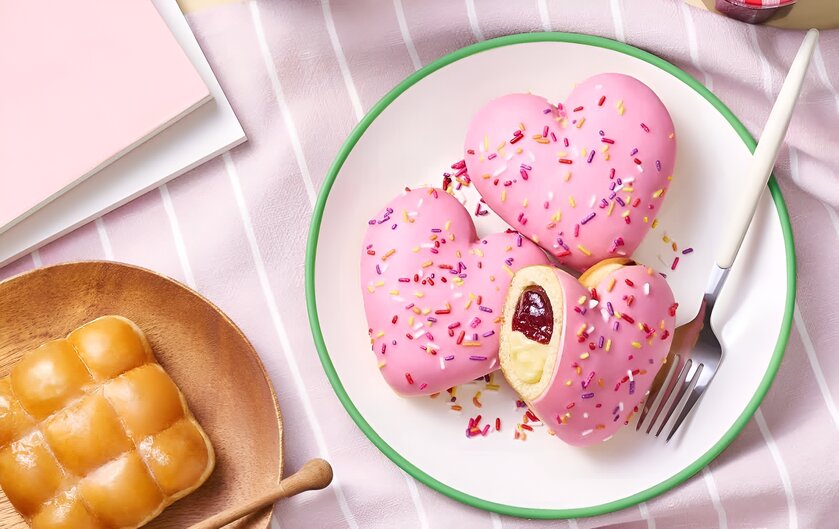 Dunkin выпустил пончики в виде сердец