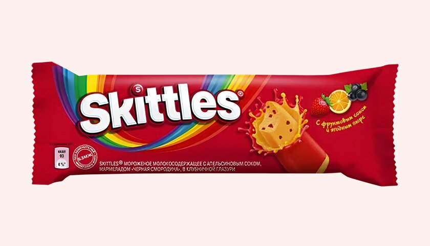 В России появилось мороженое Skittles