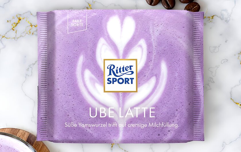 Ritter Sport выпустил шоколад со вкусом Ube Latte