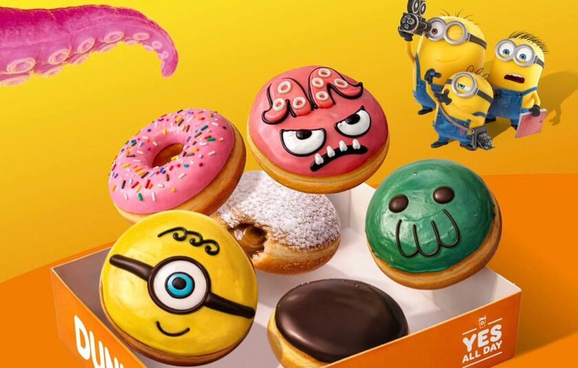 Dunkin выпустил коллекцию пончиков «Миньоны и монстры»