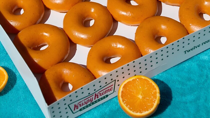 Krispy Kreme выпустил пончики с апельсиновой глазурью