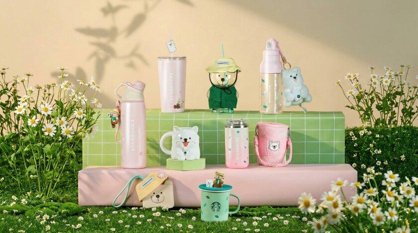 Starbucks выпустил коллекцию предметов с Bearista и щенком