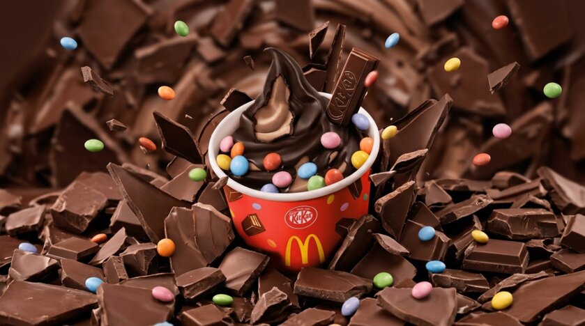 McDonalds выпустил McFlurry с KitKat и Smarties