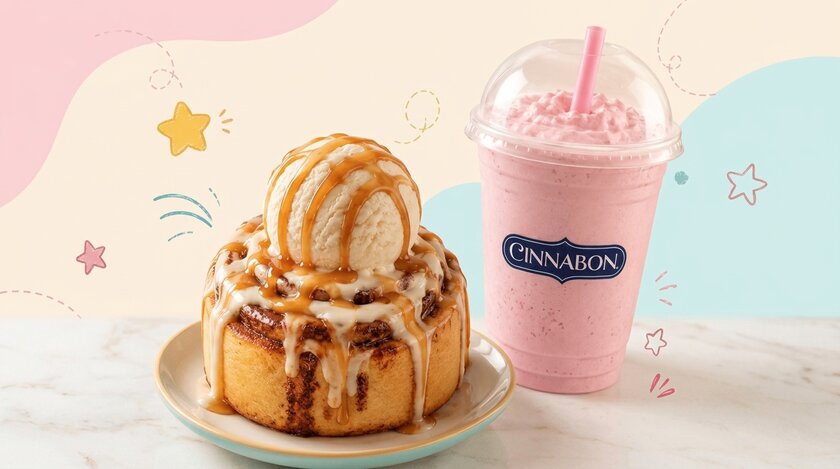 Cinnabon дарит молочный коктейль за покупку Kids Combo