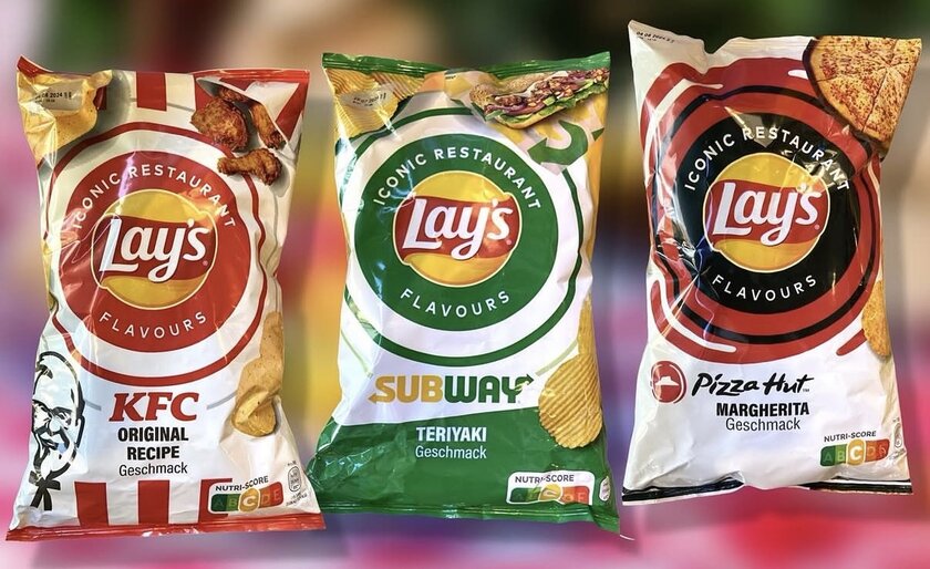 Lays выпустил линейку чипсов со вкусом фастфуда