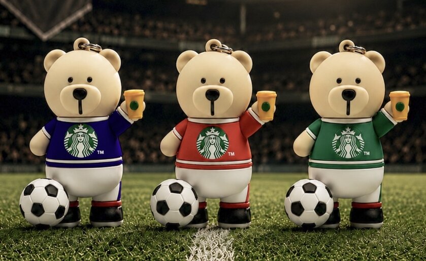 Starbucks выпустил коллекцию Bearista в футбольном стиле