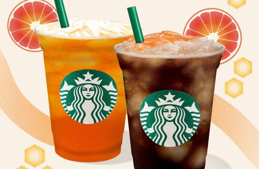 Starbucks представил два летних напитка с грейпфрутом