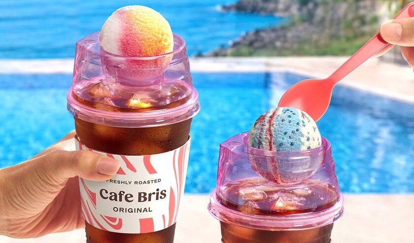 Baskin Robbins изобрел стакан для разделения кофе и мороженого