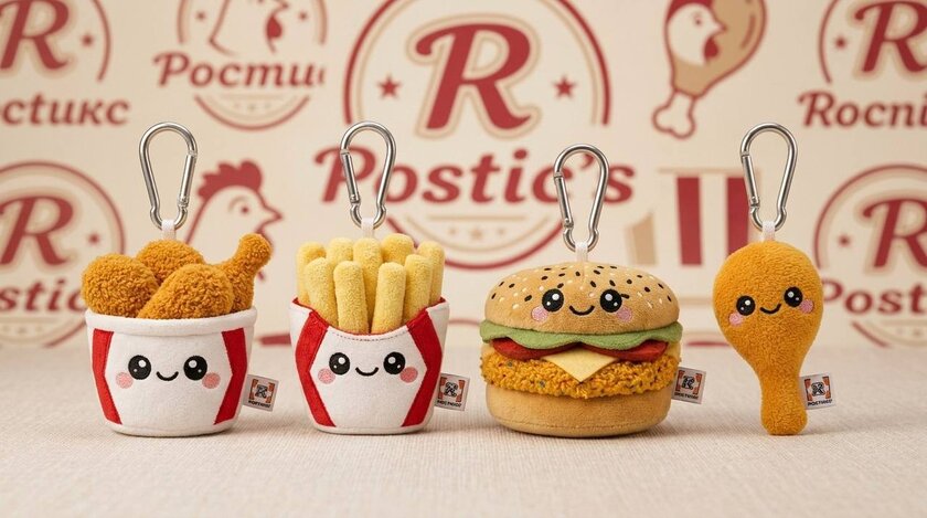 И перекусить, и потискать: в Rostics завезут плюшевую еду