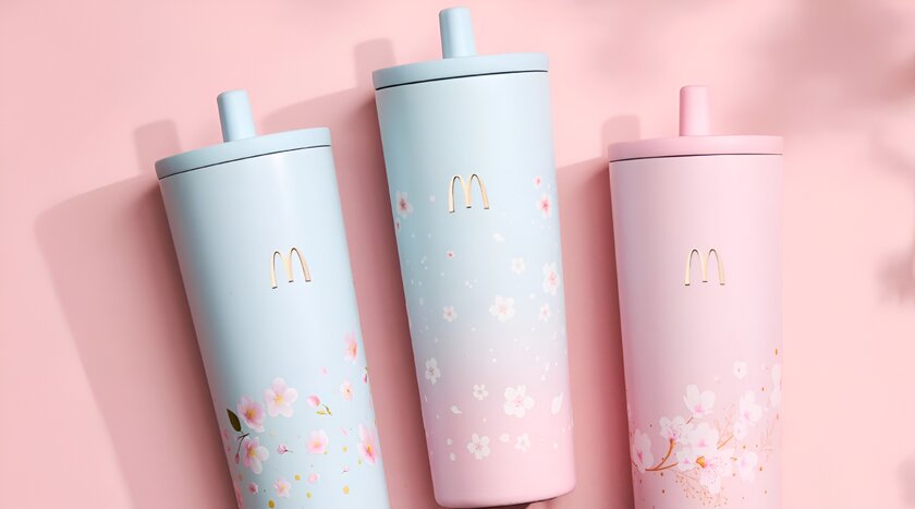 Сакура зацвела на новых стаканах от McDonalds