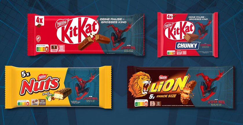 Человек-паук забрался на популярные батончики Nestle