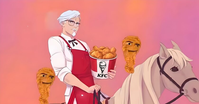 KFC-семпай: полковник Сандерс стал героем аниме