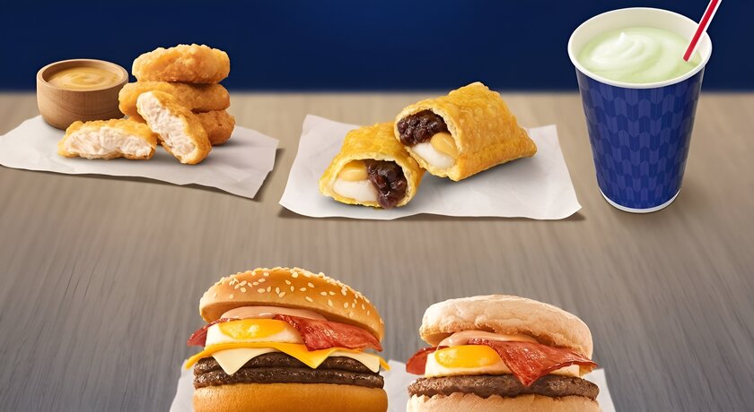 Пробуем новое меню от McDonalds и любуемся луной