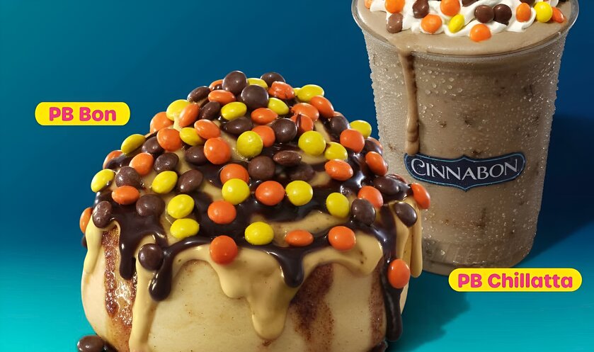 Пробуем Cinnabon с арахисовыми конфетами Reeses Pieces