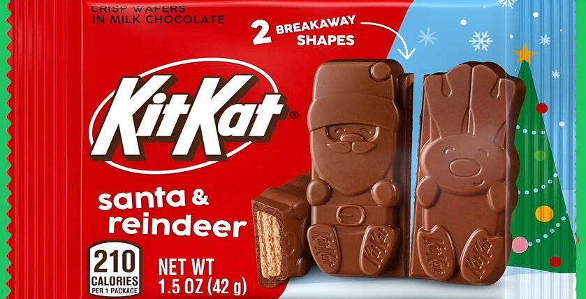 Санта и рождественские олени ждут тебя в упаковке KitKat