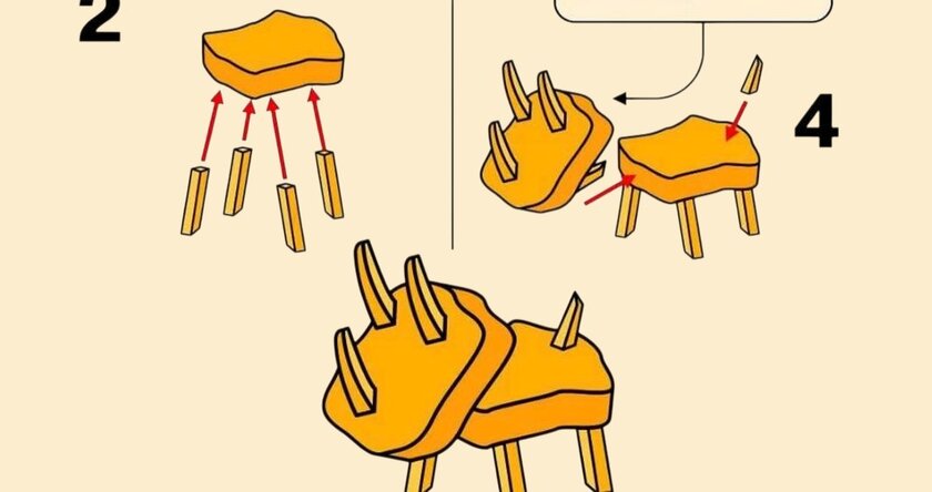 McDonalds учит собирать динозавра из популярных блюд
